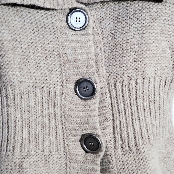 Small Free People Oatmeal Wool Blend Boho Cottagecore Knit Sweater - Picture 10 of 10